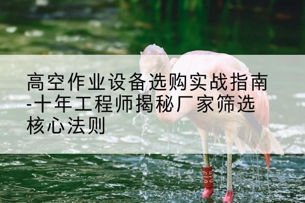宝山区剪叉式升降机厂家-高空作业设备选购实战指南-十年工程师揭秘厂家筛选核心法则