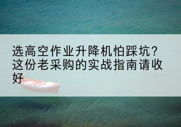 宝山区高空作业升降机厂家推荐-选高空作业升降机怕踩坑？这份老采购的实战指南请收好
