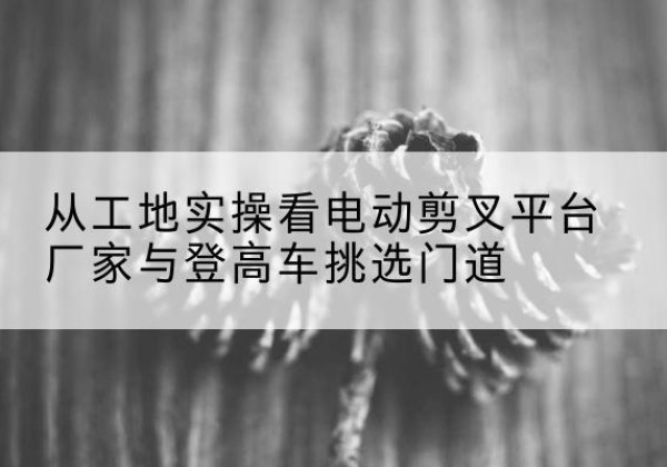 宝山区电动剪叉升降平台厂家-从工地实操看电动剪叉平台厂家与登高车挑选门道