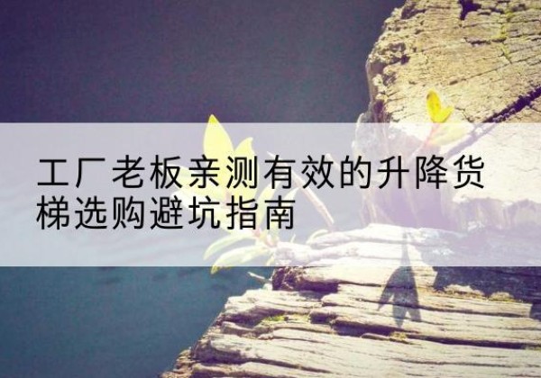 宝山区升降货梯怎么选-工厂老板亲测有效的升降货梯选购避坑指南